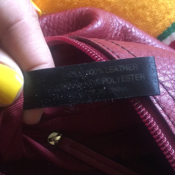 Ruby red 100% leather purse by Talbots - Picture 9 of 11